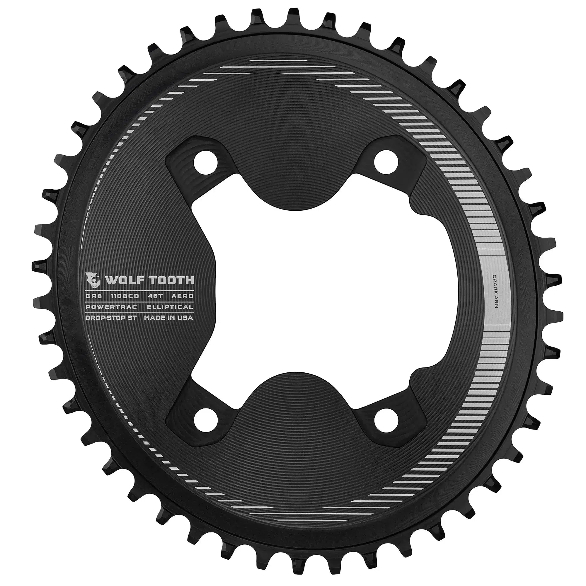 Wolf Tooth 110 BCD Asymmetric Aero Oval Chainrings
