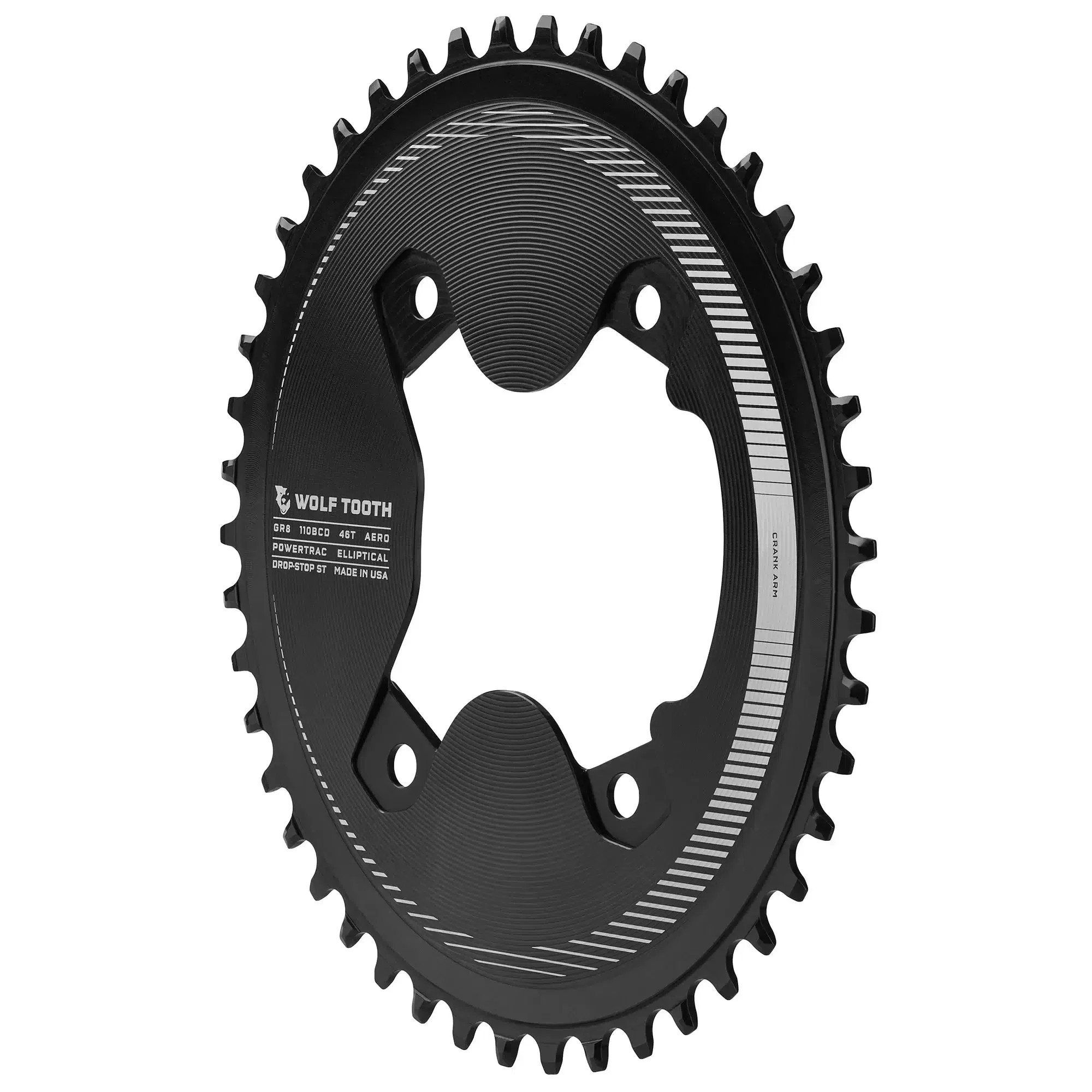 Wolf Tooth 110 BCD Asymmetric Aero Oval Chainrings - Image 3