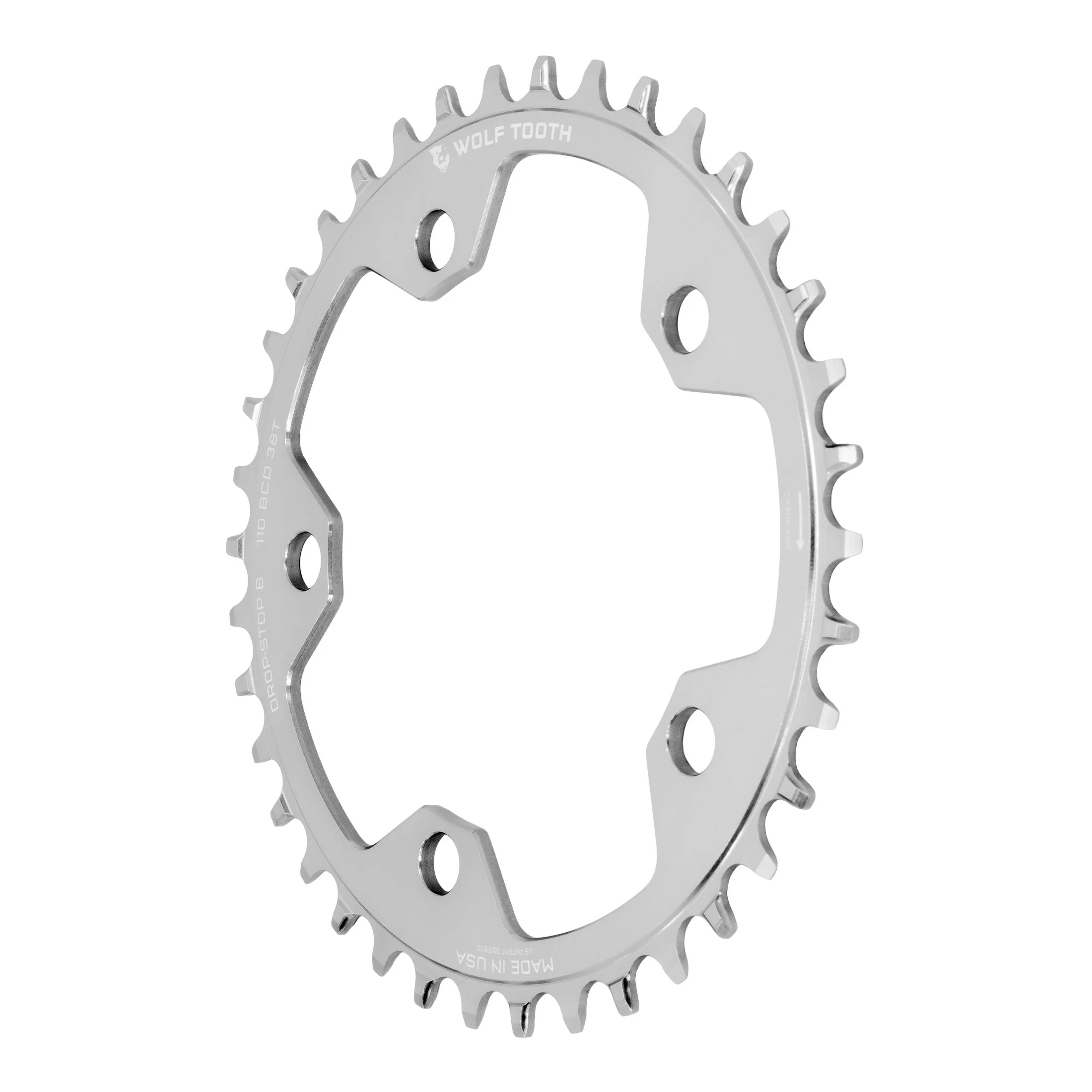 Wolf Tooth 110 BCD Raw silver Chainring