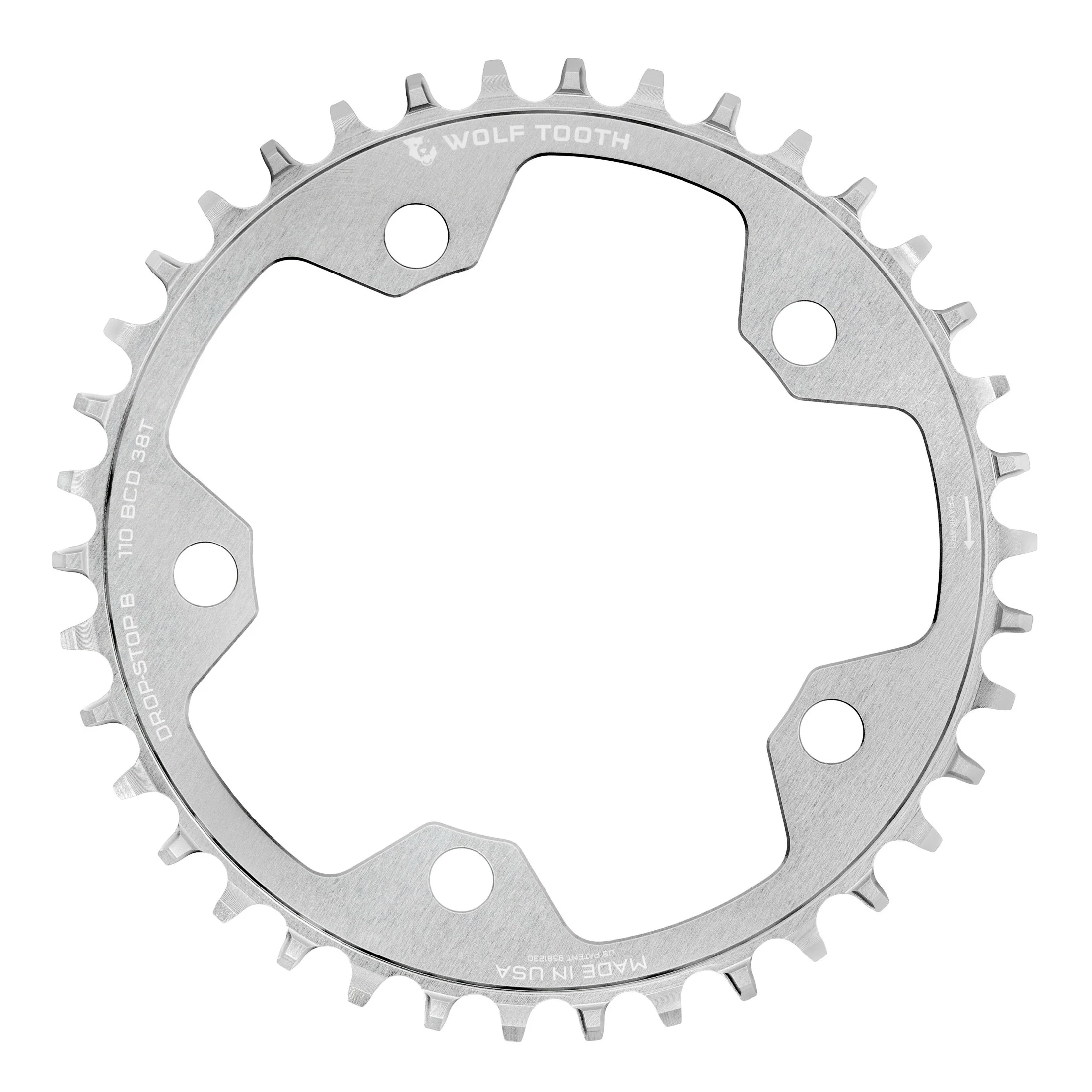 Wolf Tooth 110 BCD Raw silver Chainring - Image 2