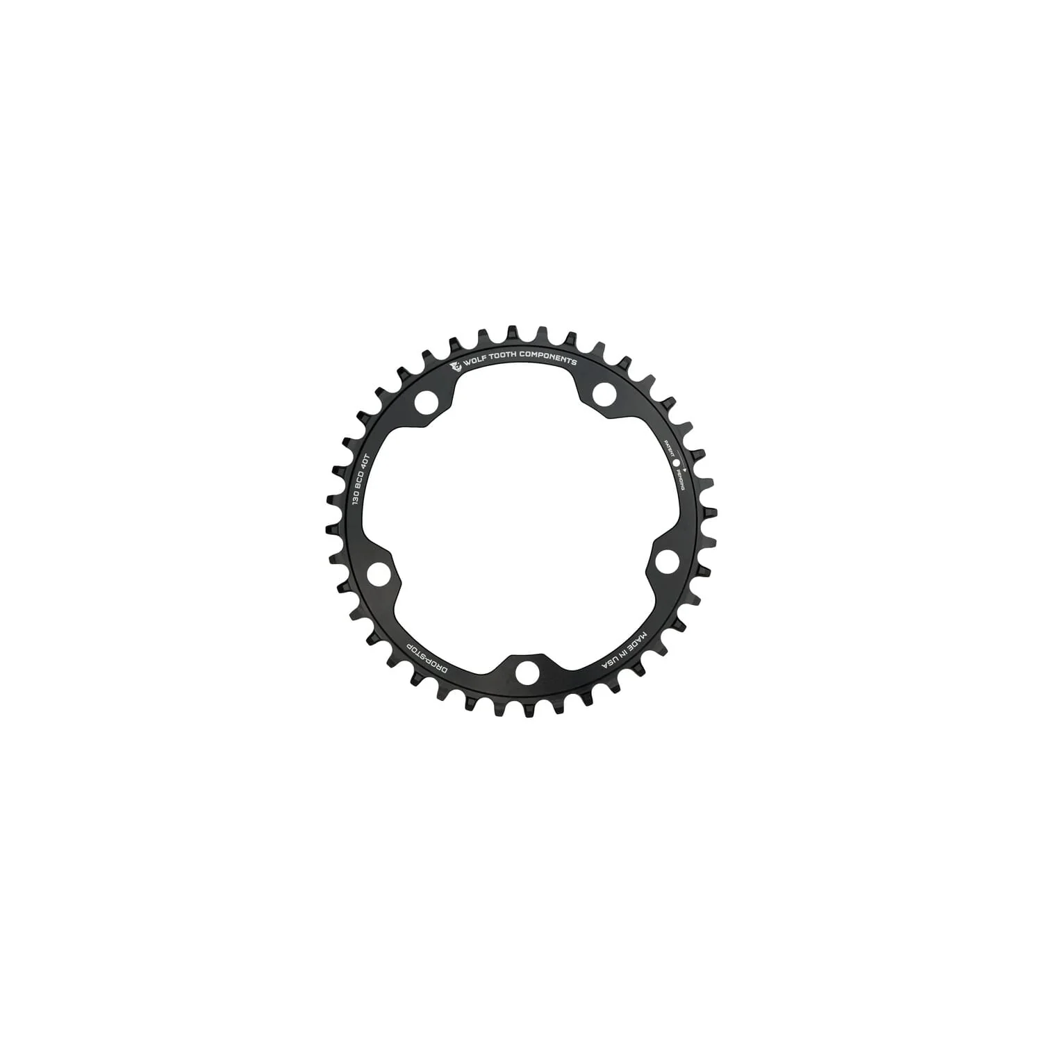 Wolf Tooth 130 BCD Flat Top Gravel / CX / Road Chainring - Image 2