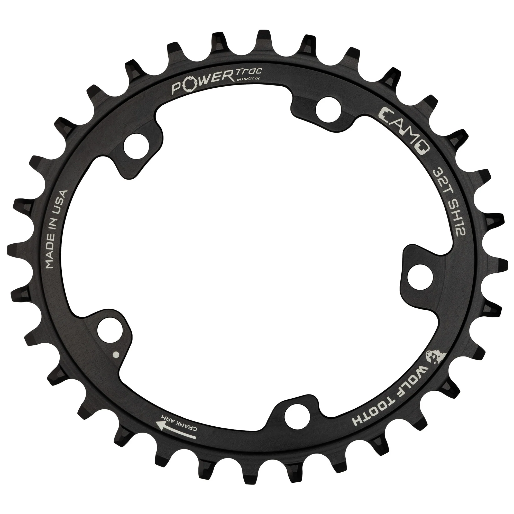 Wolf Tooth CAMO Elliptical Chainring for 12 Speed Shimano Hyperglide