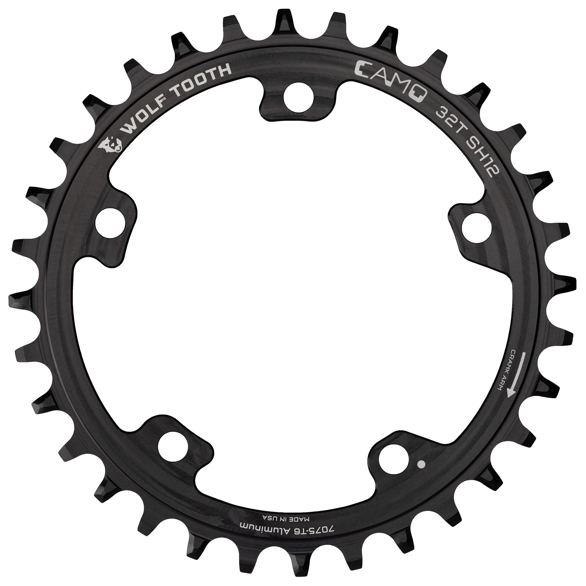 Wolf Tooth CAMO Round Chainring for 12 Speed Shimano Hyperglide