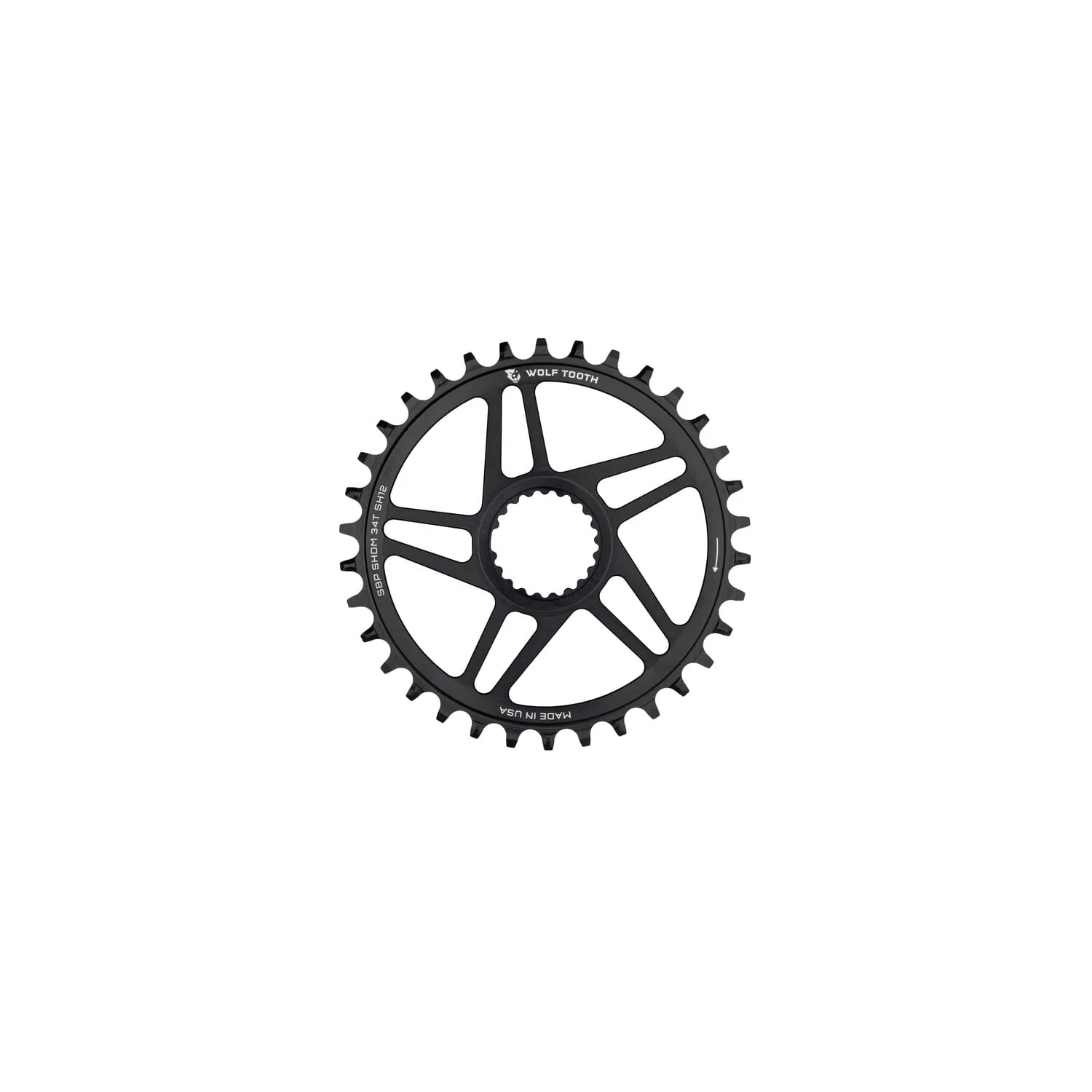 Wolf Tooth Direct Mount Round Chainring for Shimano 12 Speed Hyperglide