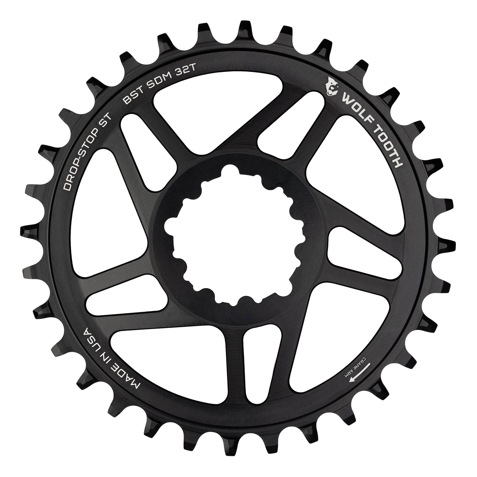 Wolf Tooth Direct Mount Round Chainring for SRAM with Shimano 12 Speed Hyperglide