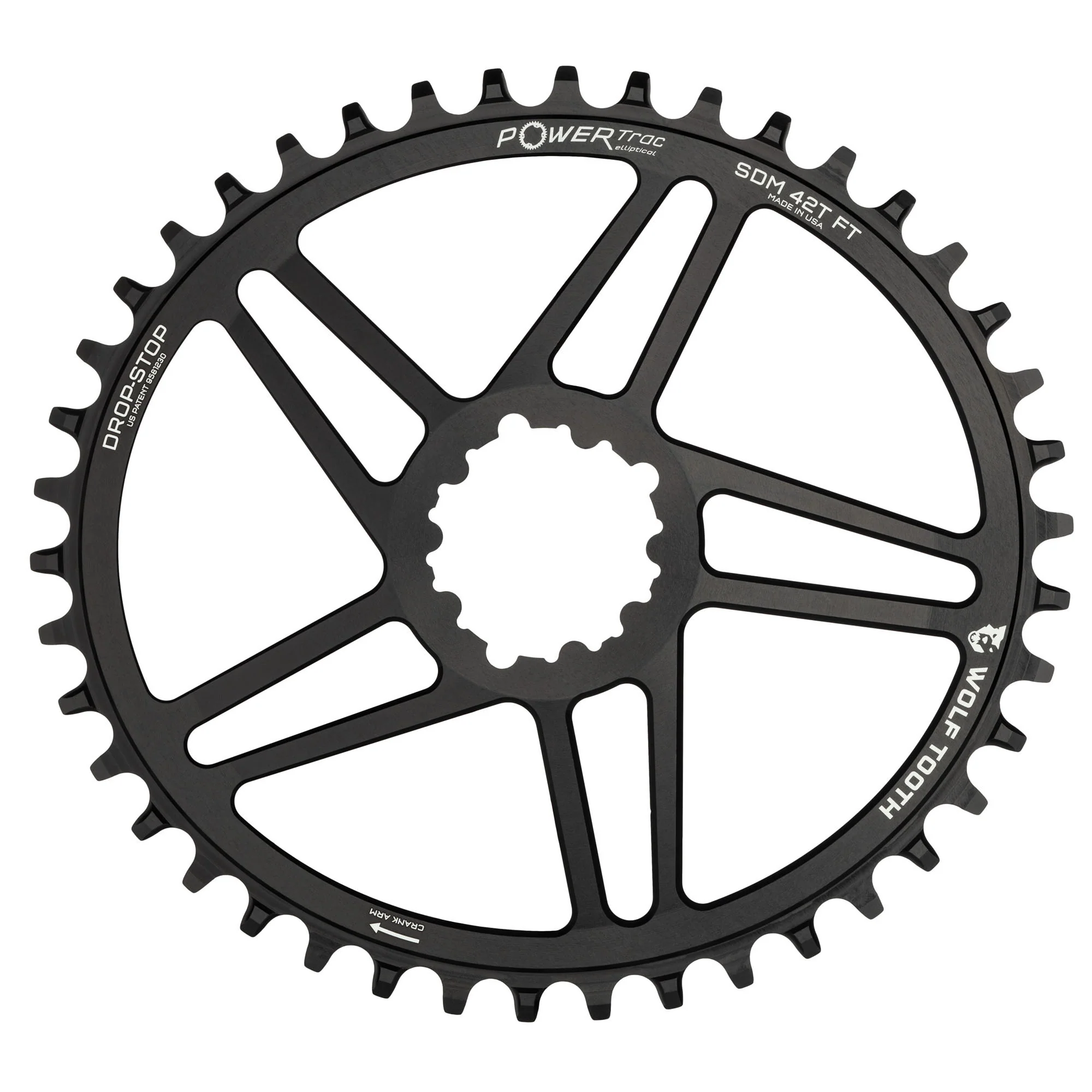 Wolf Tooth Elliptical Direct Mount Chainring for Flat Top SRAM